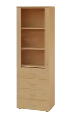 LE - 64 skříň léková prosklená, levá, javor horský